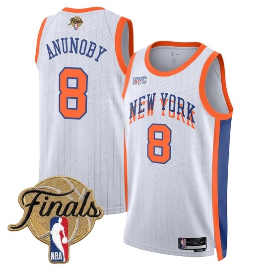Men's New York Knicks 2026 Finals Swingman Jersey V2 - All Stitched OG Anunoby