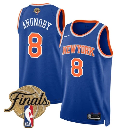 Men's New York Knicks 2026 Finals Swingman Jersey V2 - All Stitched OG Anunoby8