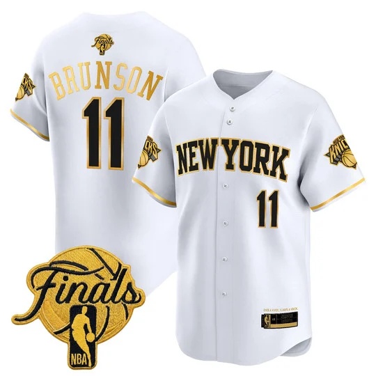 Men's New York Knicks 2026 Finals Vapor Baseball Jersey - All Stitched Jalen Brunson     11