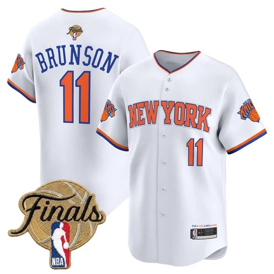 Men's New York Knicks 2026 Finals Vapor Baseball Jersey - All Stitched Jalen Brunson11