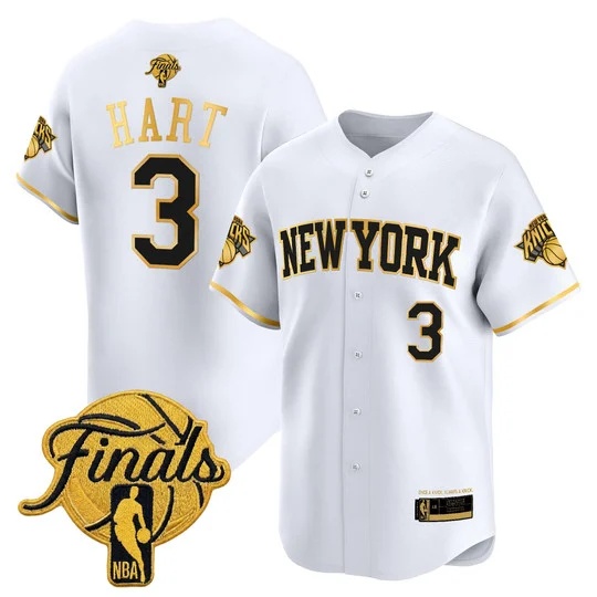 Men's New York Knicks 2026 Finals Vapor Baseball Jersey - All Stitched Josh Hart    3