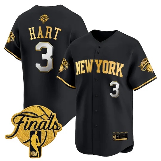 Men's New York Knicks 2026 Finals Vapor Baseball Jersey - All Stitched Josh Hart   3