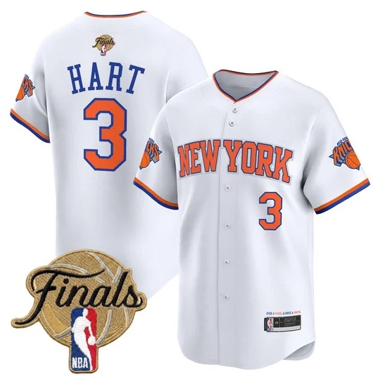 Men's New York Knicks 2026 Finals Vapor Baseball Jersey - All Stitched Josh Hart 3