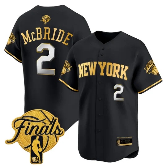 Men's New York Knicks 2026 Finals Vapor Baseball Jersey - All Stitched Miles McBride   2