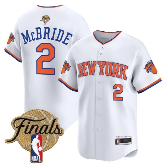 Men's New York Knicks 2026 Finals Vapor Baseball Jersey - All Stitched Miles McBride 2
