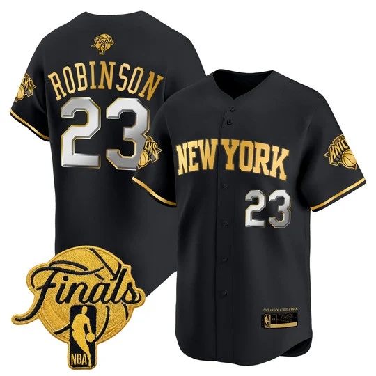 Men's New York Knicks 2026 Finals Vapor Baseball Jersey - All Stitched Mitchell Robinson  23