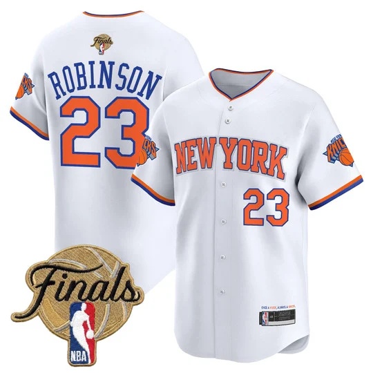 Men's New York Knicks 2026 Finals Vapor Baseball Jersey - All Stitched Mitchell Robinson23