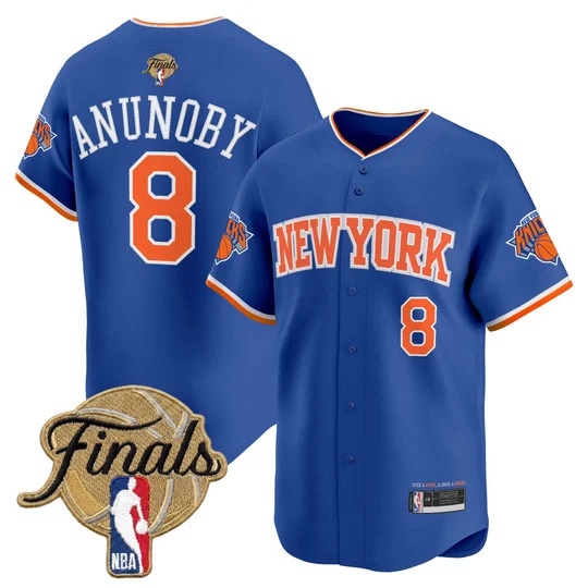 Men's New York Knicks 2026 Finals Vapor Baseball Jersey - All Stitched OG Anunoby
