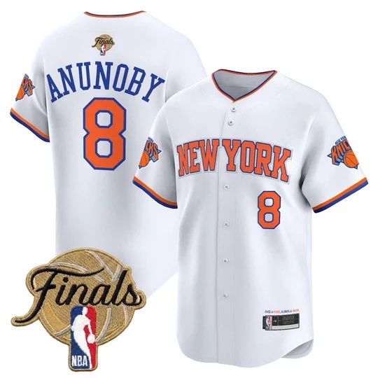 Men's New York Knicks 2026 Finals Vapor Baseball Jersey - All Stitched OG Anunoby8