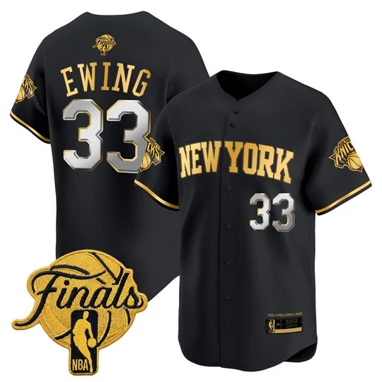Men's New York Knicks 2026 Finals Vapor Baseball Jersey - All Stitched Patrick Ewing   33
