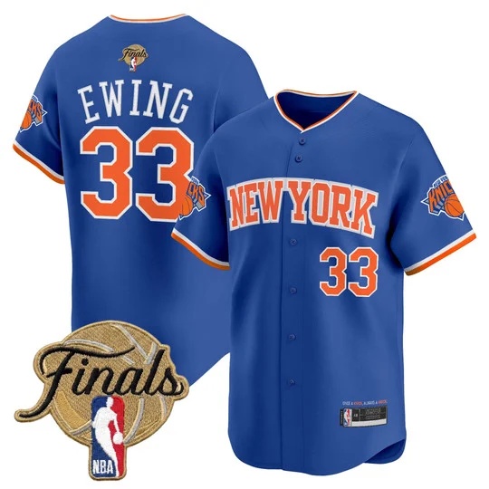 Men's New York Knicks 2026 Finals Vapor Baseball Jersey - All Stitched Patrick Ewing