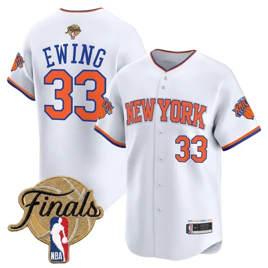 Men's New York Knicks 2026 Finals Vapor Baseball Jersey - All Stitched Patrick Ewing33