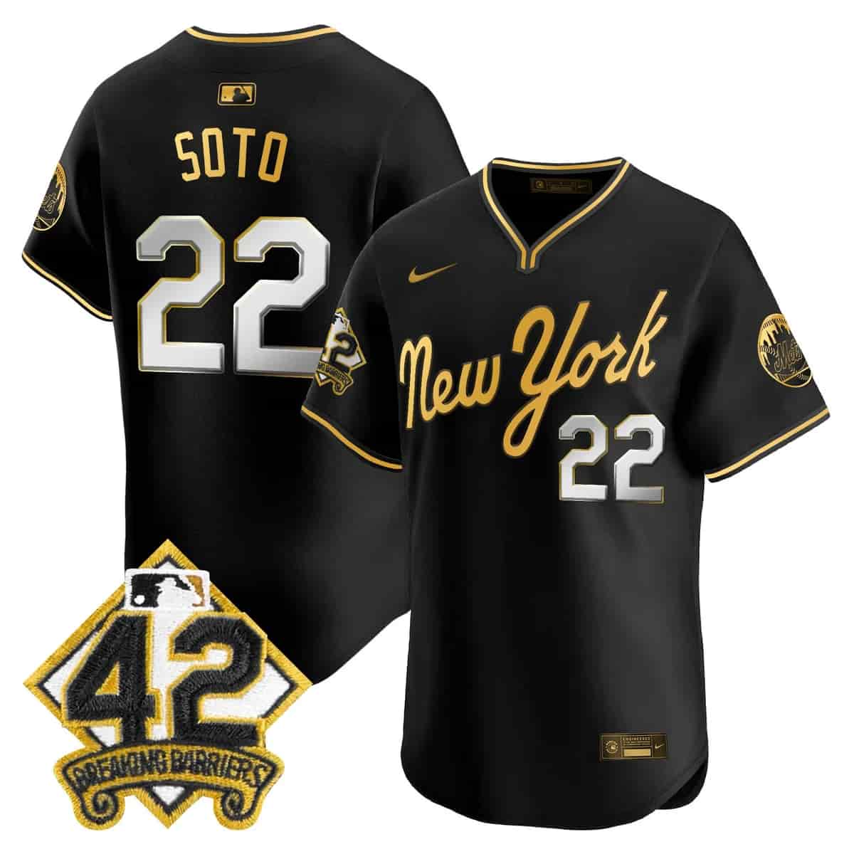 Men's New York Mets 2025 Jackie Robinson Patch Road Alternate Jersey – All Stitched Juan Soto-22