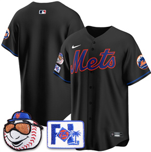Men's New York Mets 2025 Spring Training Jersey - All Stitched Black  Team