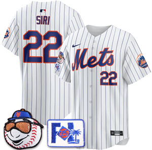 Men's New York Mets 2025 Spring Training Jersey - All Stitched White Jose Siri - 22