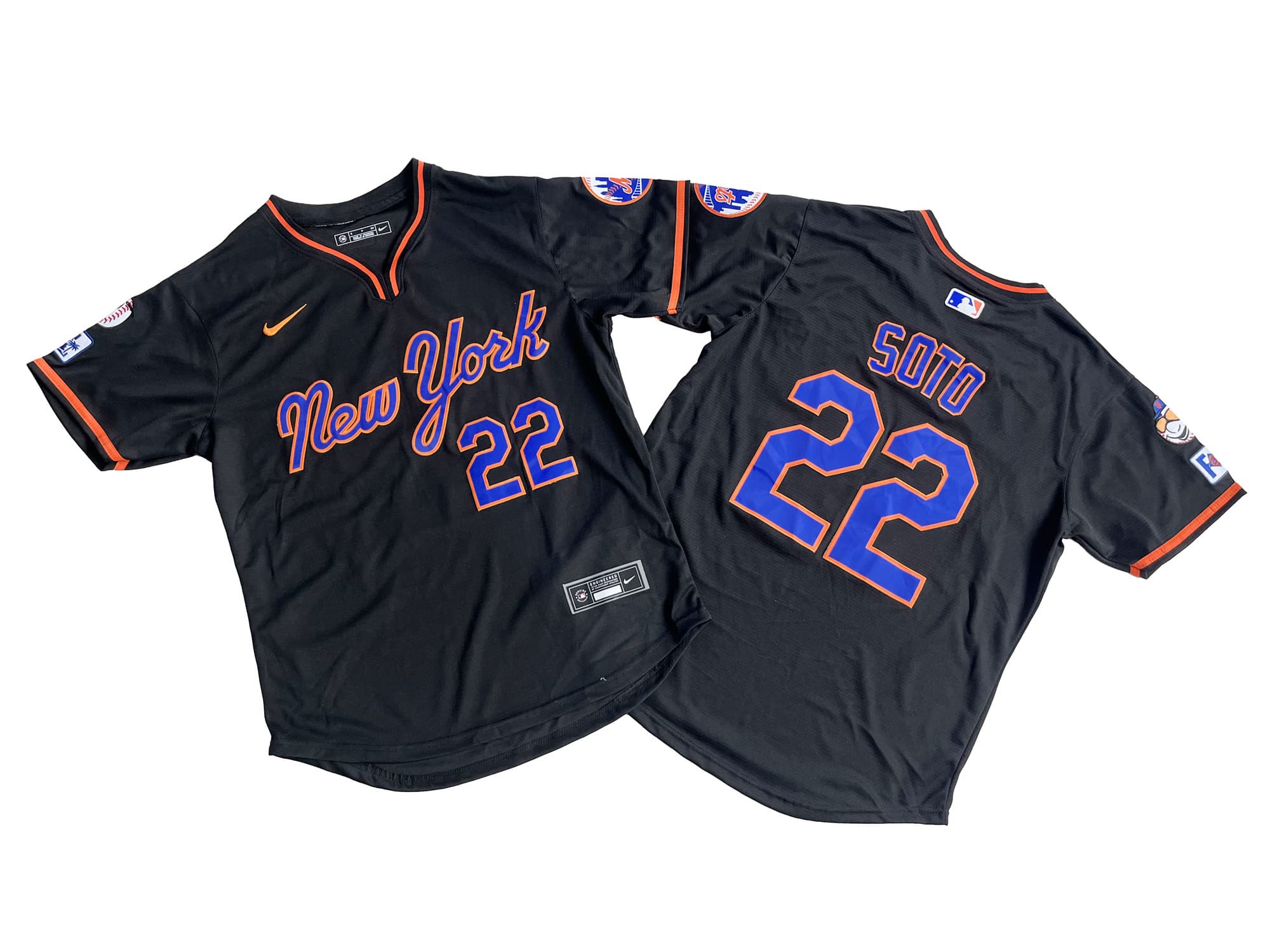 Men's New York Mets 22# Juan Soto Nike Black Limited Player Jersey