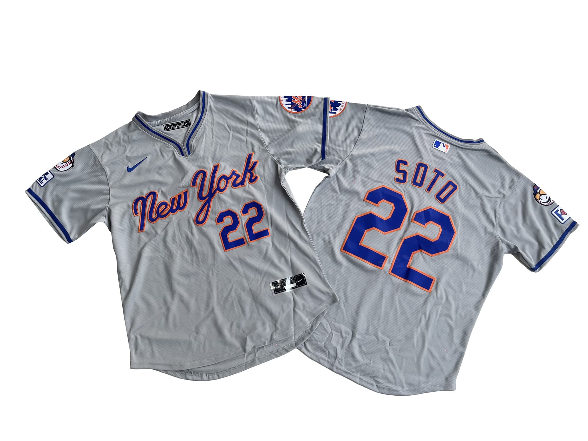 Men's New York Mets 22# Juan Soto Nike Gray Limited Player Jersey