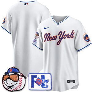 Men's New York Mets Blue Road 2025 Spring Training Jersey - All Stitched White  Team