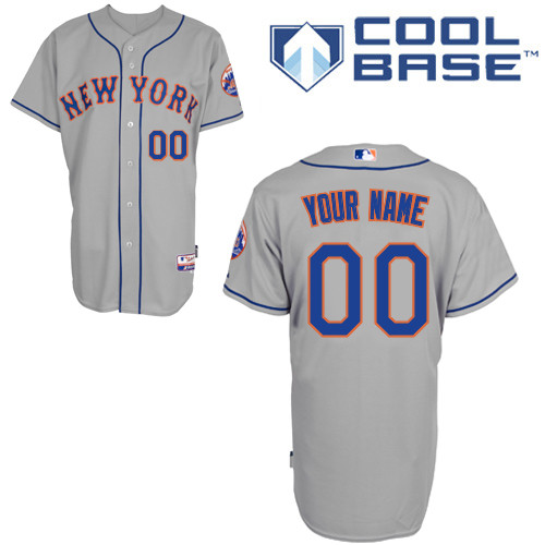 Men's New York Mets Customized Gray Jersey