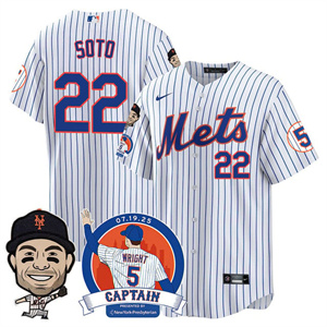 Men's New York Mets David Wright Mets Legend Jersey V2 - All Stitched Juan Soto #- 22