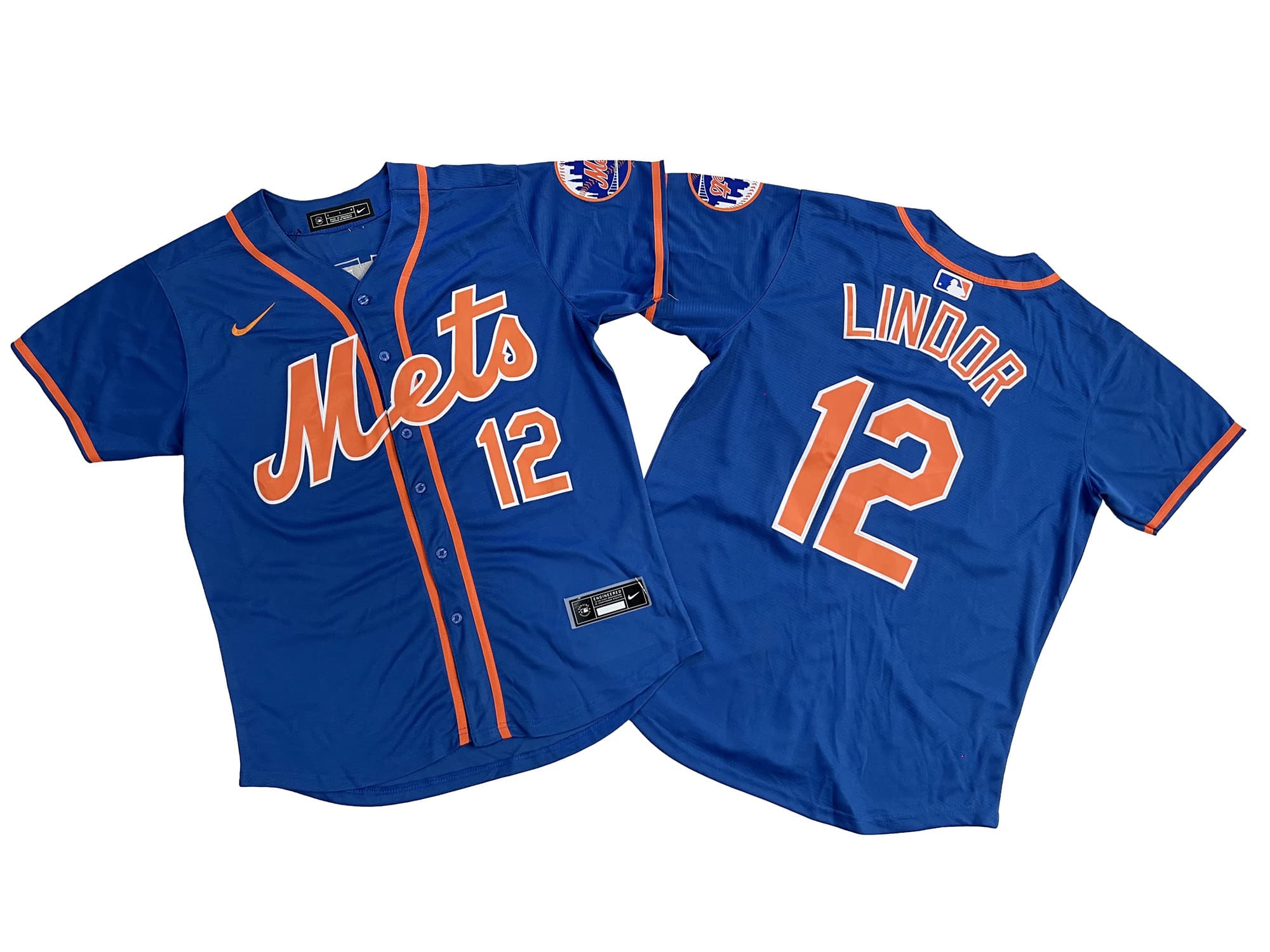 Men's New York Mets Francisco Lindor 12# Nike Blue Home Limited Player Jersey