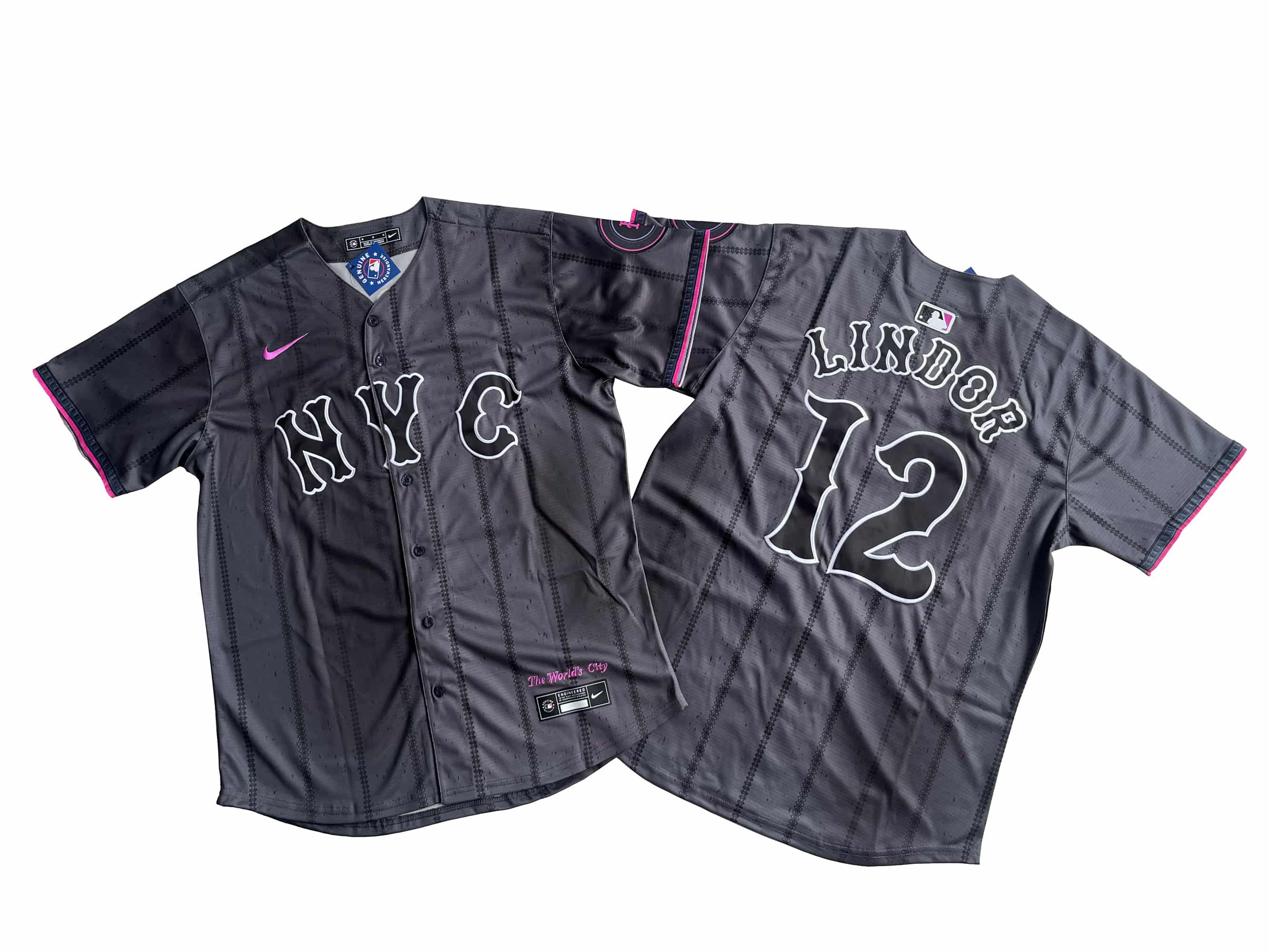 Men's New York Mets Francisco Lindor Nike Graphite 2024 City Connect Limited Player Jersey