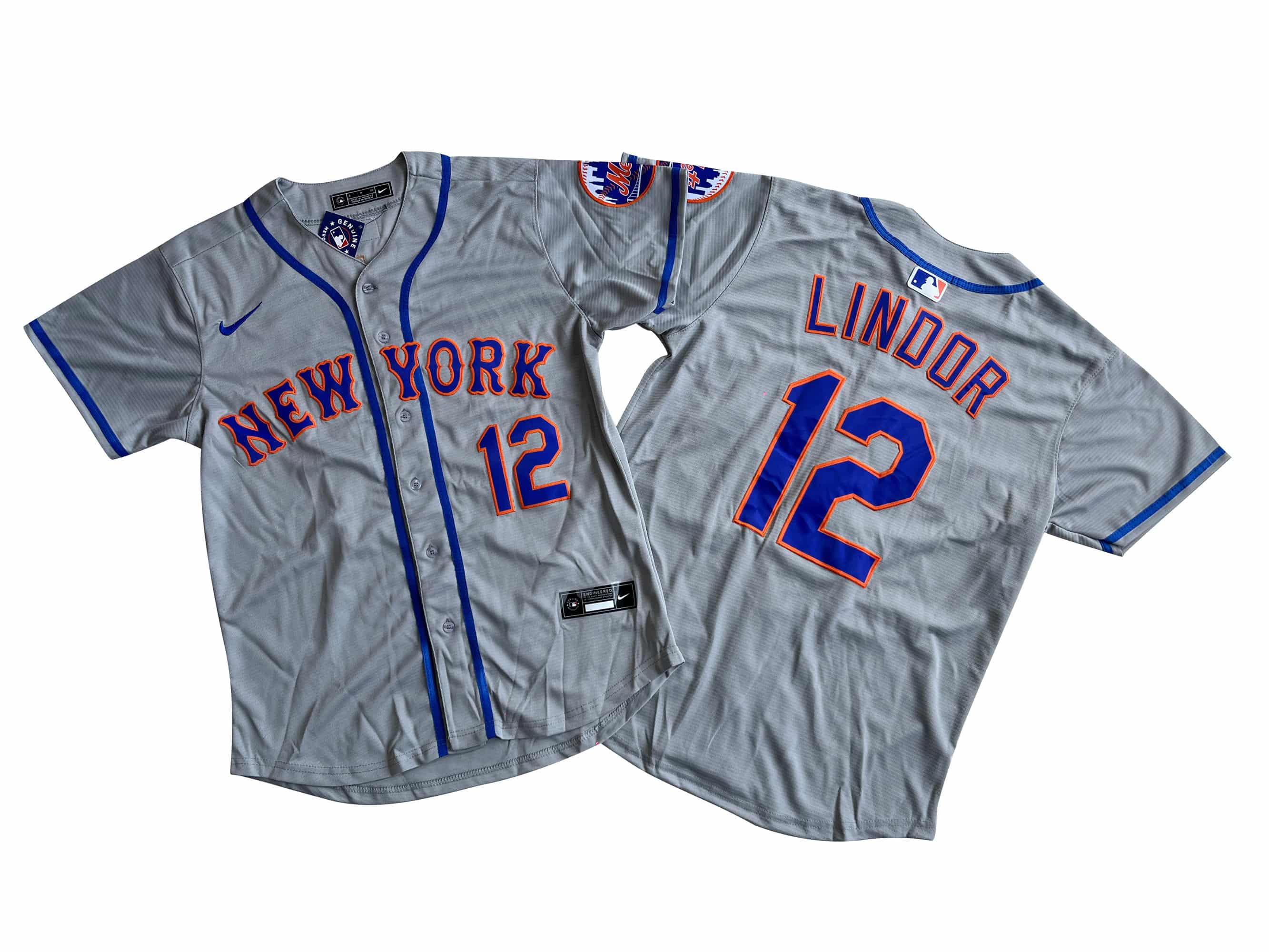 Men's New York Mets Francisco Lindor Nike Gray Away Limited Player Jersey