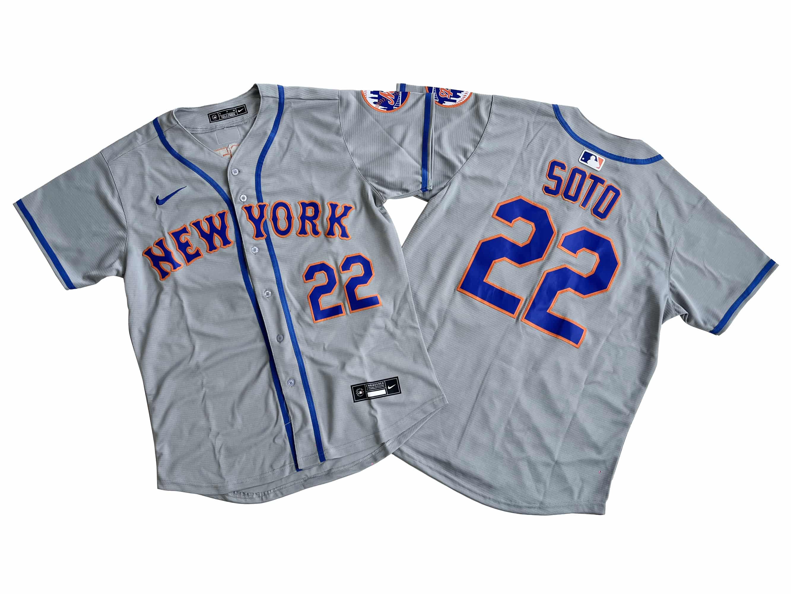 Men's New York Mets Juan Soto 22# Nike Gray Home Limited Player Jersey