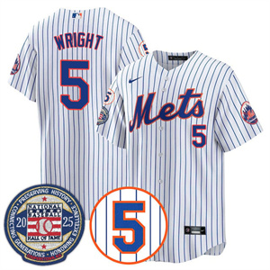 Men's New York Mets Number Retirement & Hall of Fame Gold Jersey - All Stitched David Wright   5