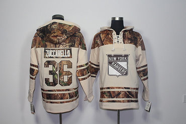 Men's New York Rangers #36 Mats Zuccarello Old Time Hockey Natural Realtree Camo Xtra Lacer Hoodie