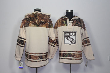 Men's New York Rangers Blank Old Time Hockey Natural Realtree Camo Xtra Lacer Hoodie