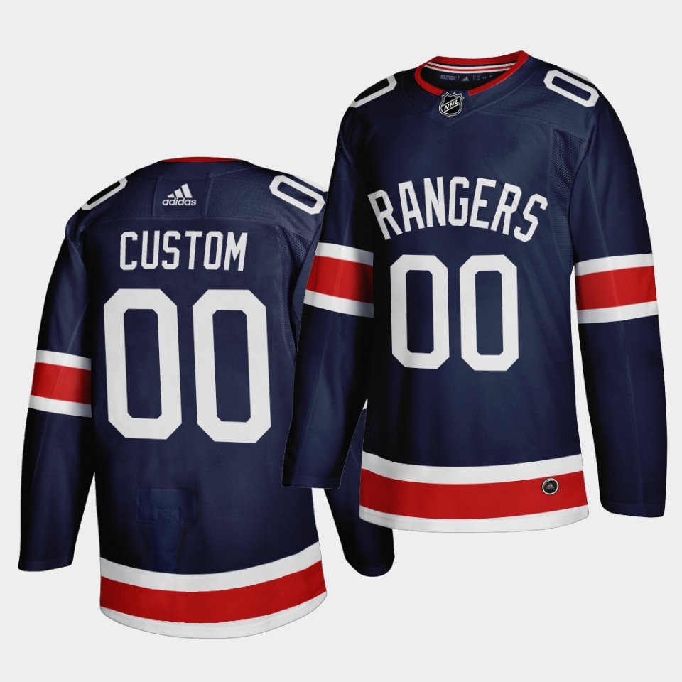 Men's New York Rangers Custom adidas Navy 2020-21 Special Edition Player Jersey Stitched