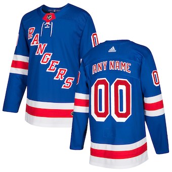 Men's New York Rangers Custom adidas Royal Jersey Stitched
