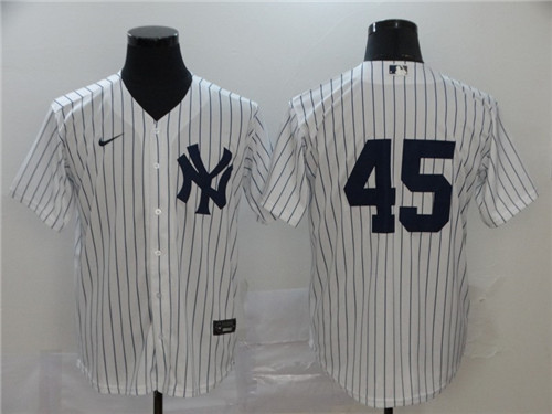 Men's New York Yankees #45 Gerrit Cole Nike White Home Cool Base Baseball Jersey