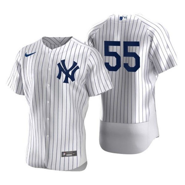 Men's New York Yankees #55 Domingo German White Home FlexBase Game Jersey