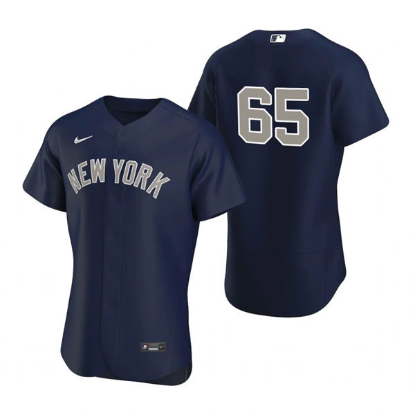 Men's New York Yankees #65 Nestor Cortes Jr. Navy Gray Alternate 2nd FlexBase Player Jersey
