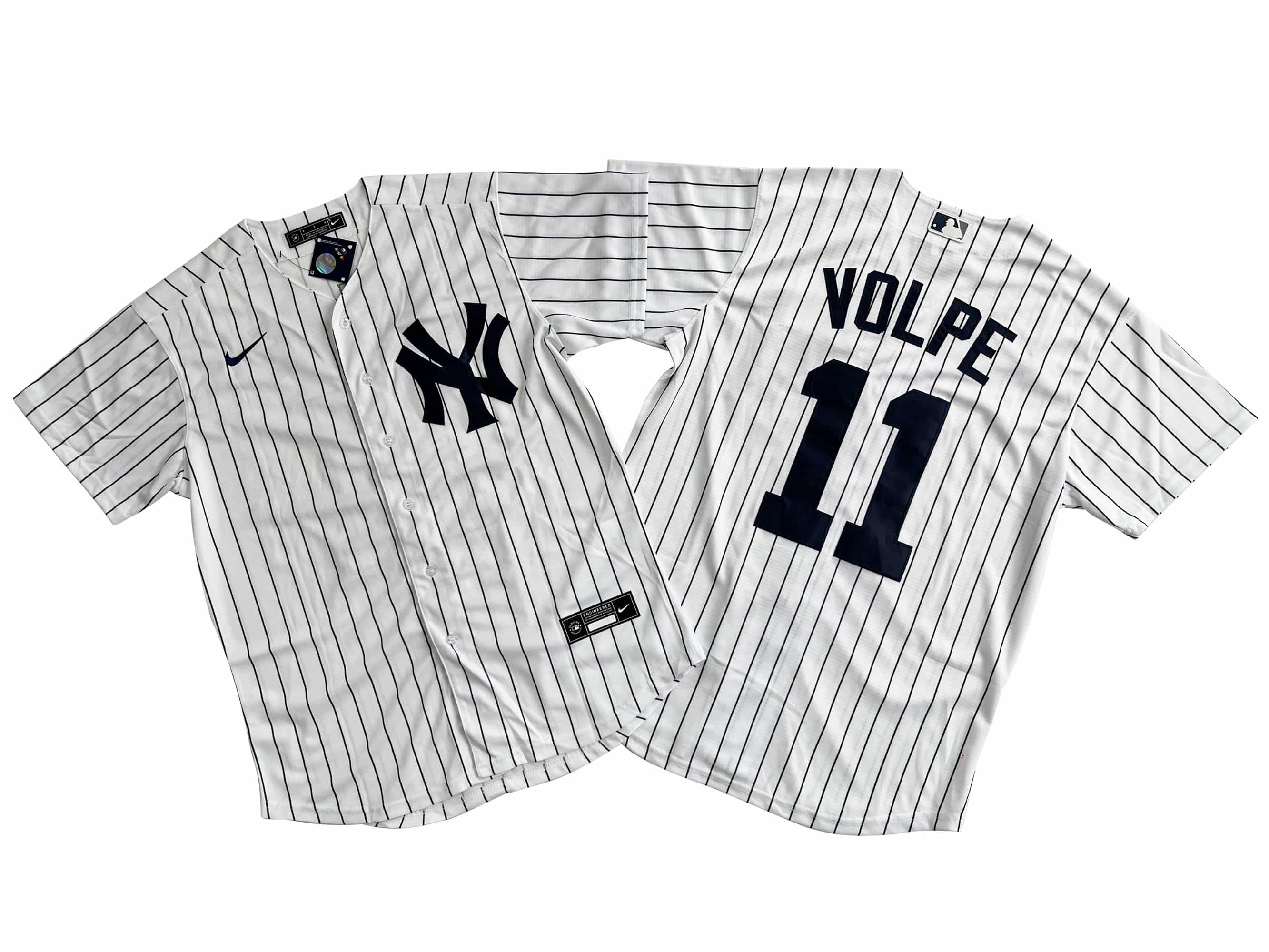 Men's New York Yankees 11# Anthony Volpe Nike White Home Replica Player Name Jersey