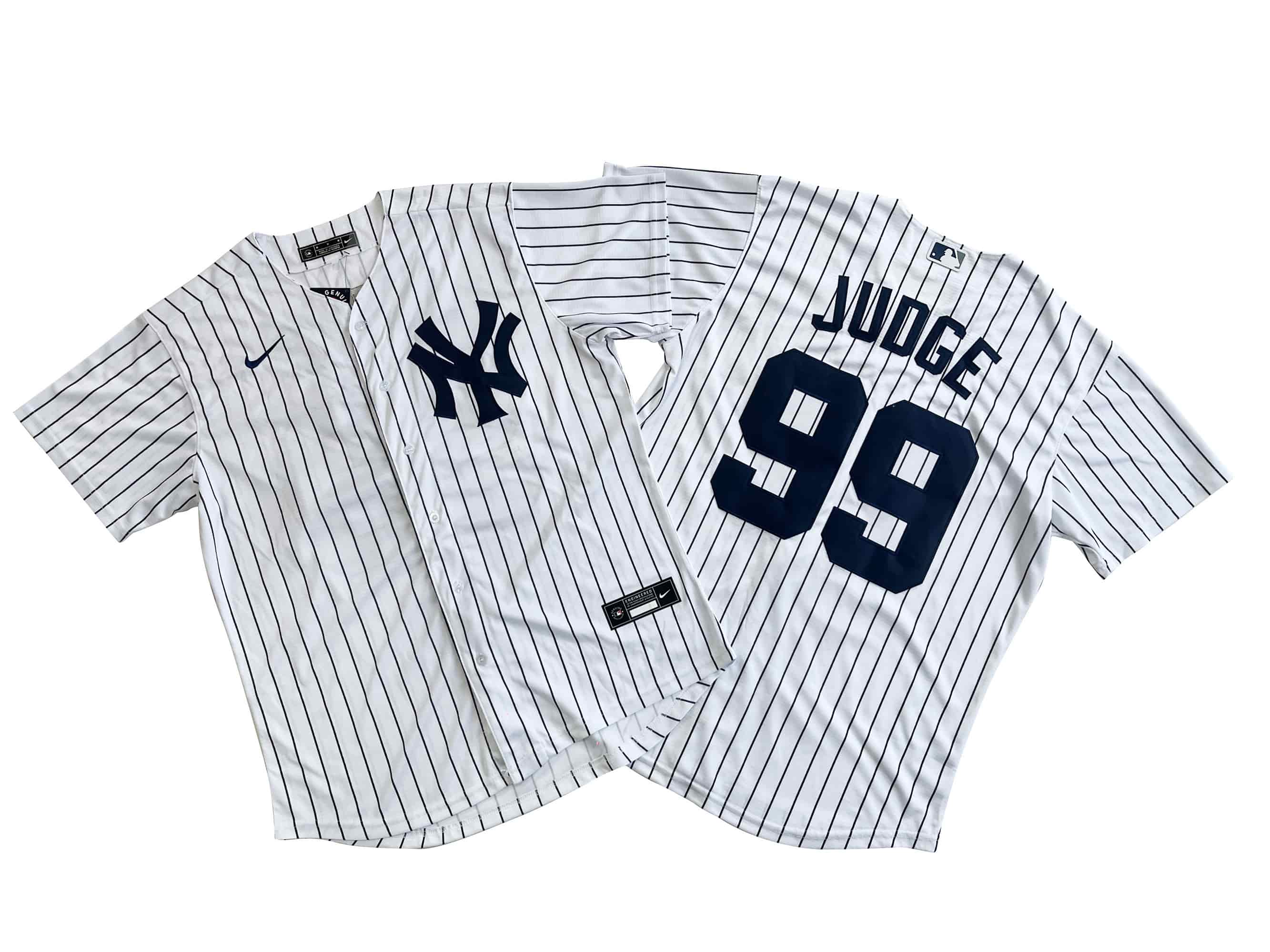 Men's New York Yankees Aaron Judge Nike White Home Replica Player Name Jersey