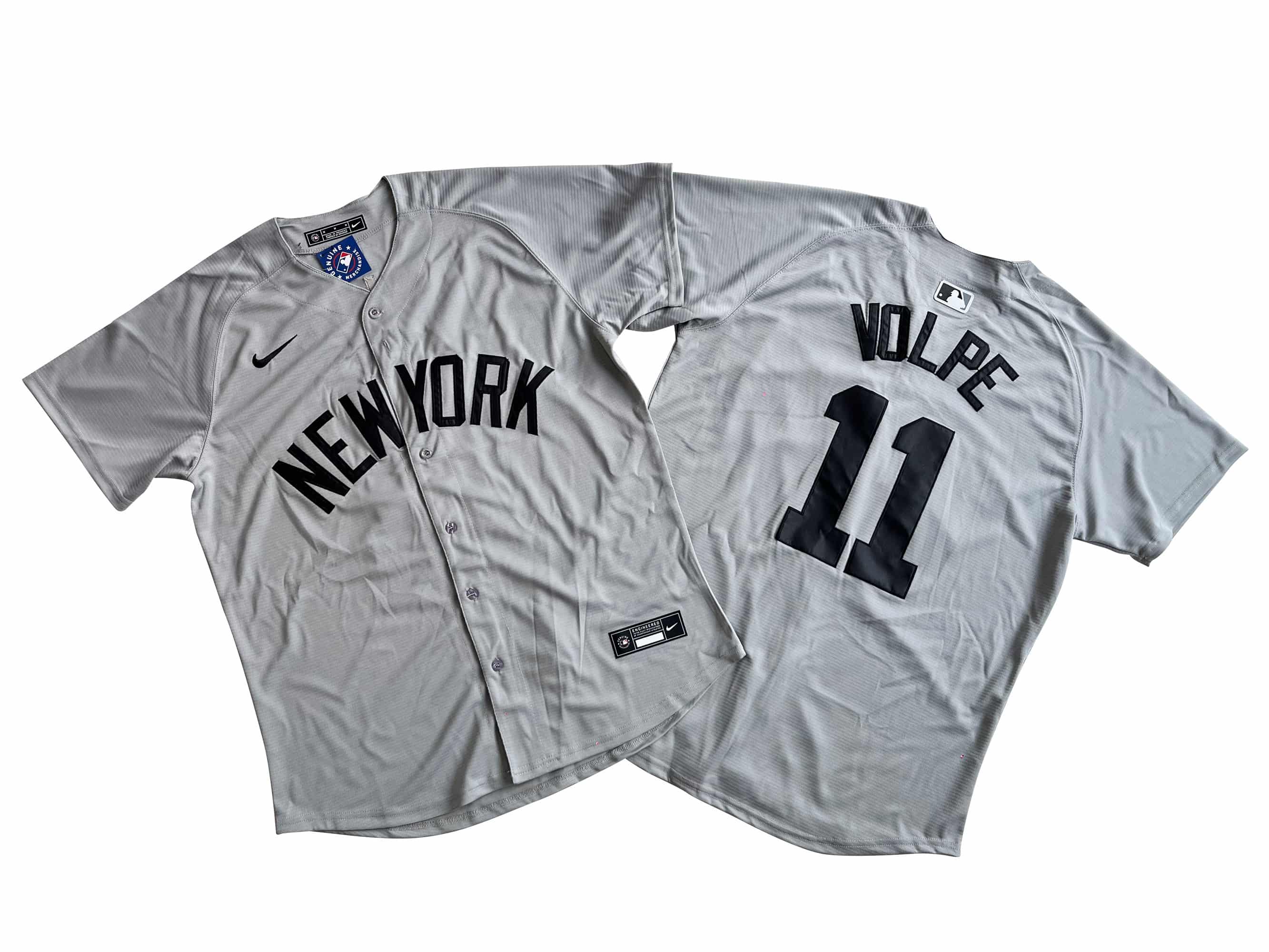 Men's New York Yankees Anthony Volpe Nike Gray Away Limited Player  Jersey