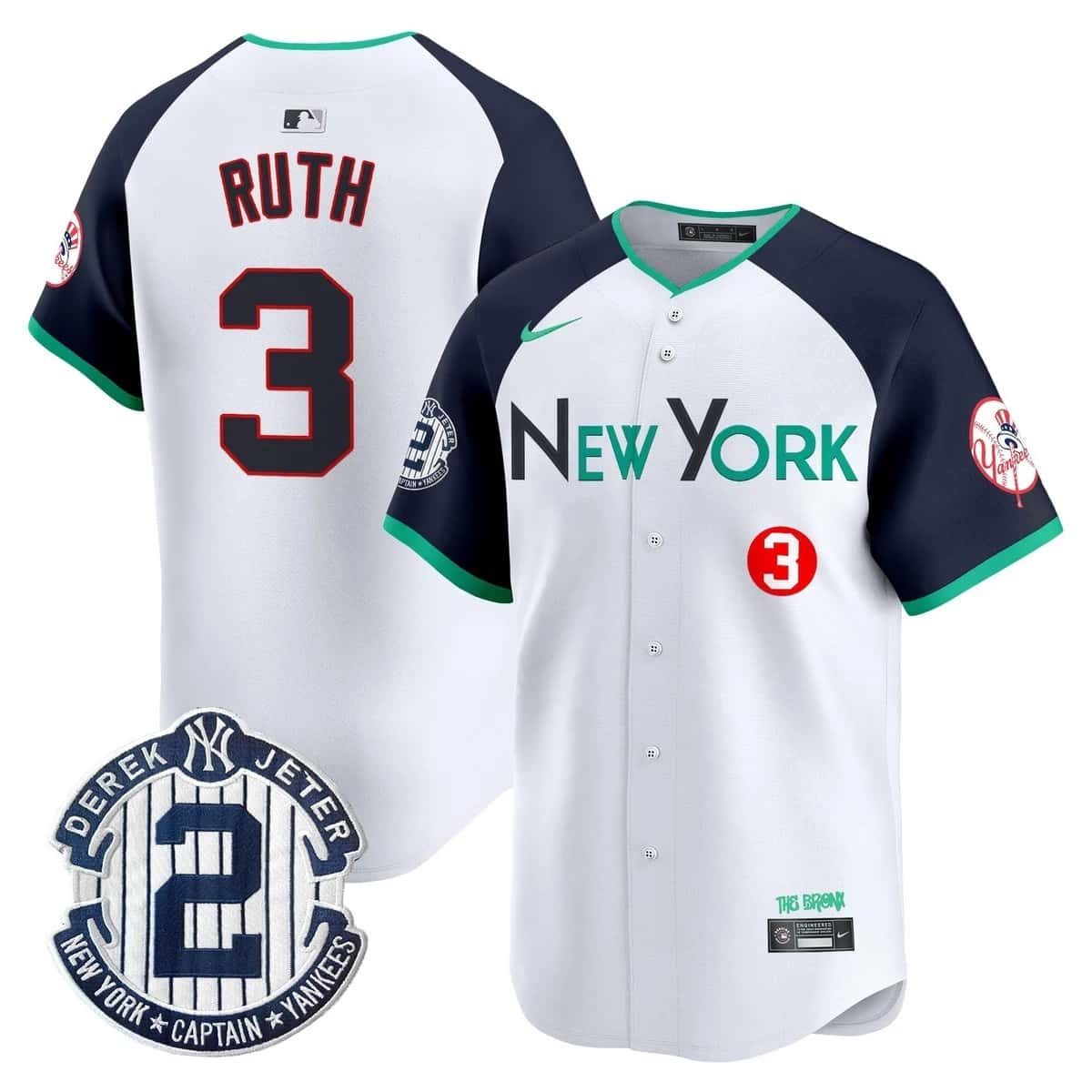 Men's New York Yankees City Connect Vapor Premier Limited Jersey - All Stitched Babe Ruth    3