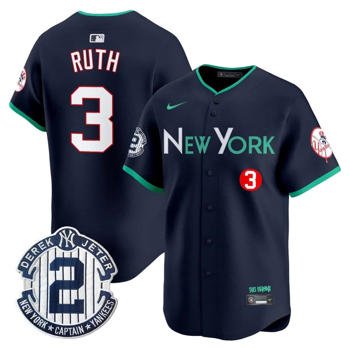 Men's New York Yankees City Connect Vapor Premier Limited Jersey - All Stitched Babe Ruth3