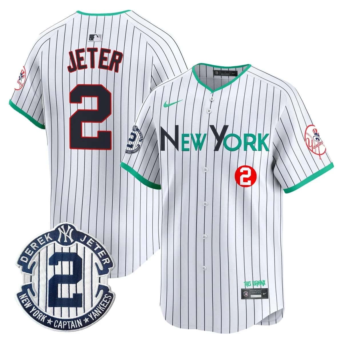 Men's New York Yankees City Connect Vapor Premier Limited Jersey - All Stitched Derek Jeter  2