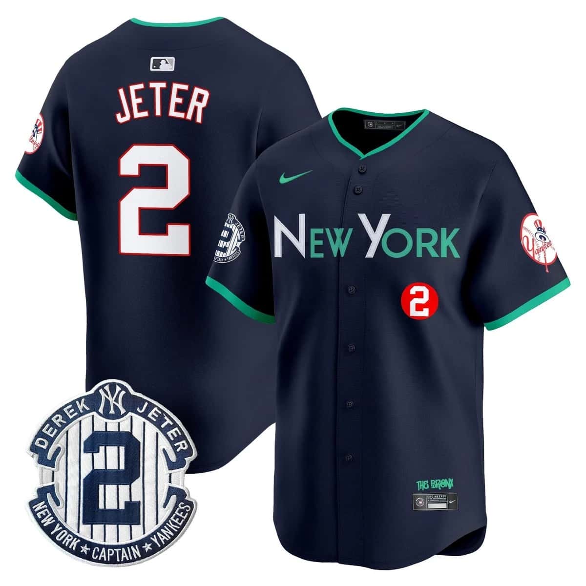 Men's New York Yankees City Connect Vapor Premier Limited Jersey - All Stitched Derek Jeter 2