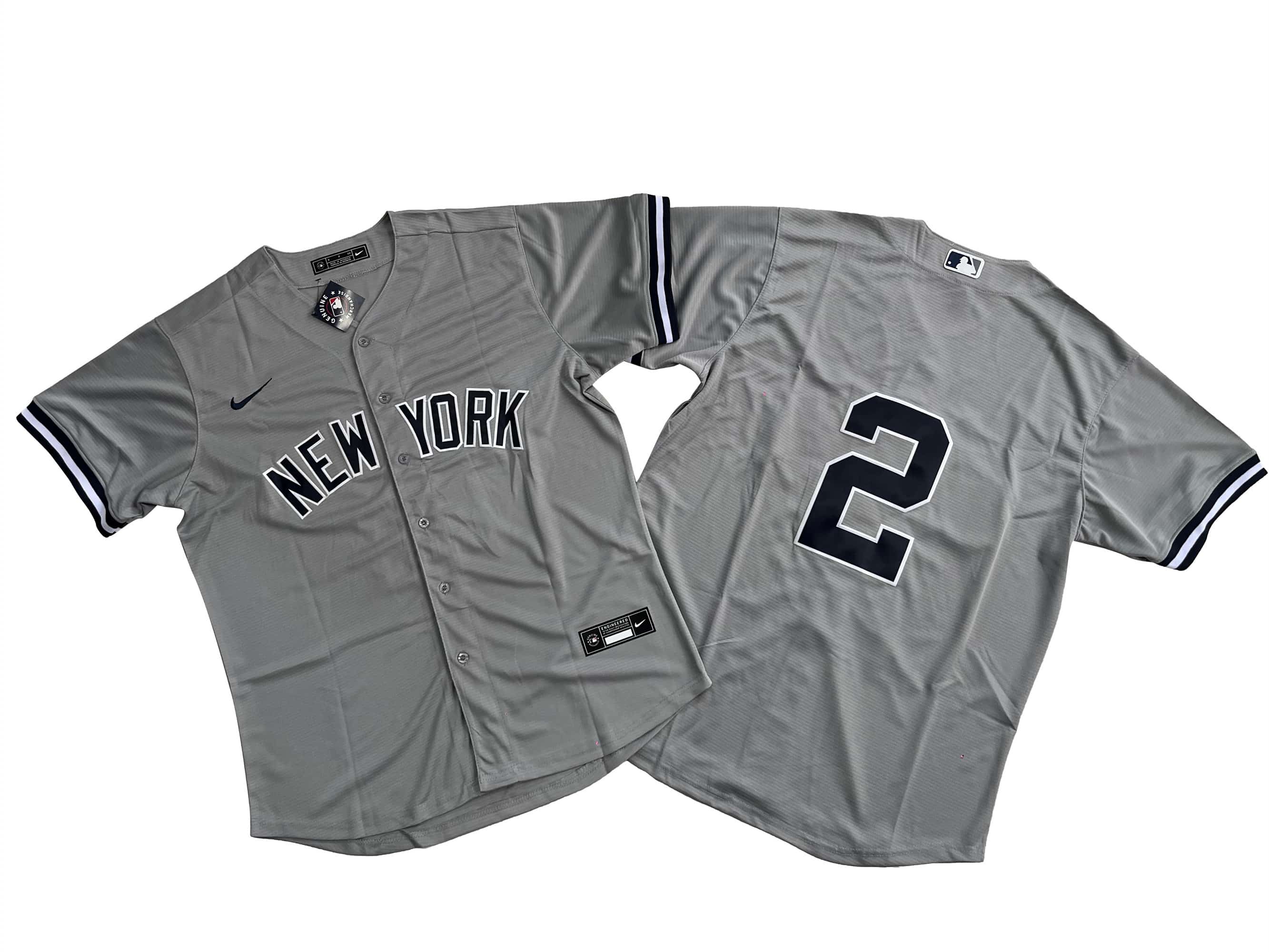Men's New York Yankees Derek Jeter Nike Gray Road Replica Player Jersey