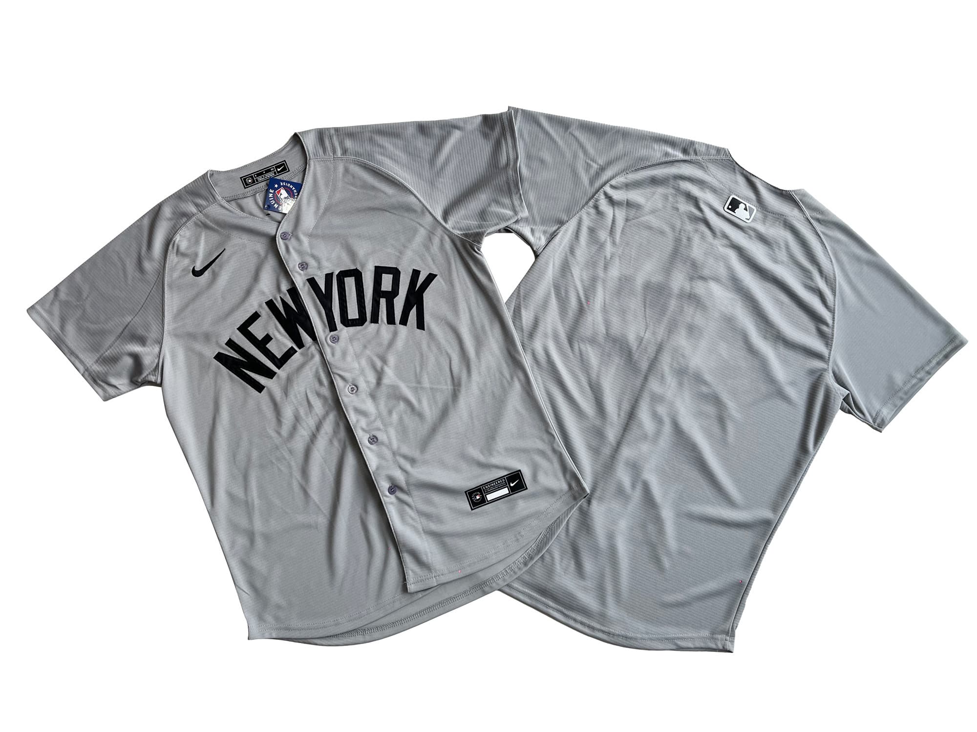 Men's New York Yankees Nike Gray Away Limited Jersey.