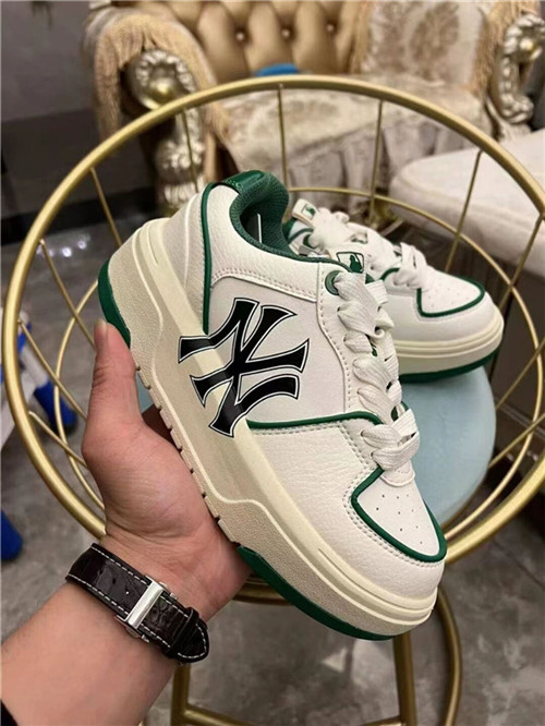 Men's New York Yankees White-Green Shoes 002