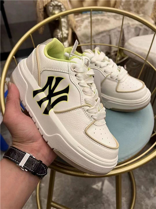 Men's New York Yankees White-Green Shoes 003