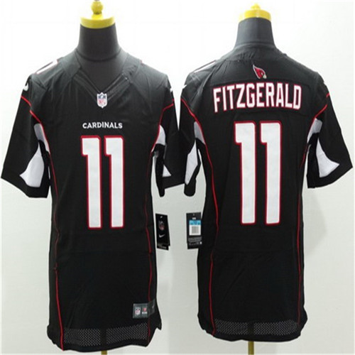 Men's Nik Arizona Cardinals #11 Larry Fitzgerald Black Elite Stitched Jersey