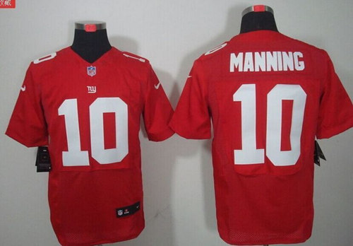 Men's Nik Elite Jersey New York Giants #10 Eli Manning Red