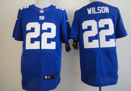 Men's Nik Elite Jersey New York Giants #22 David Wilson Blue